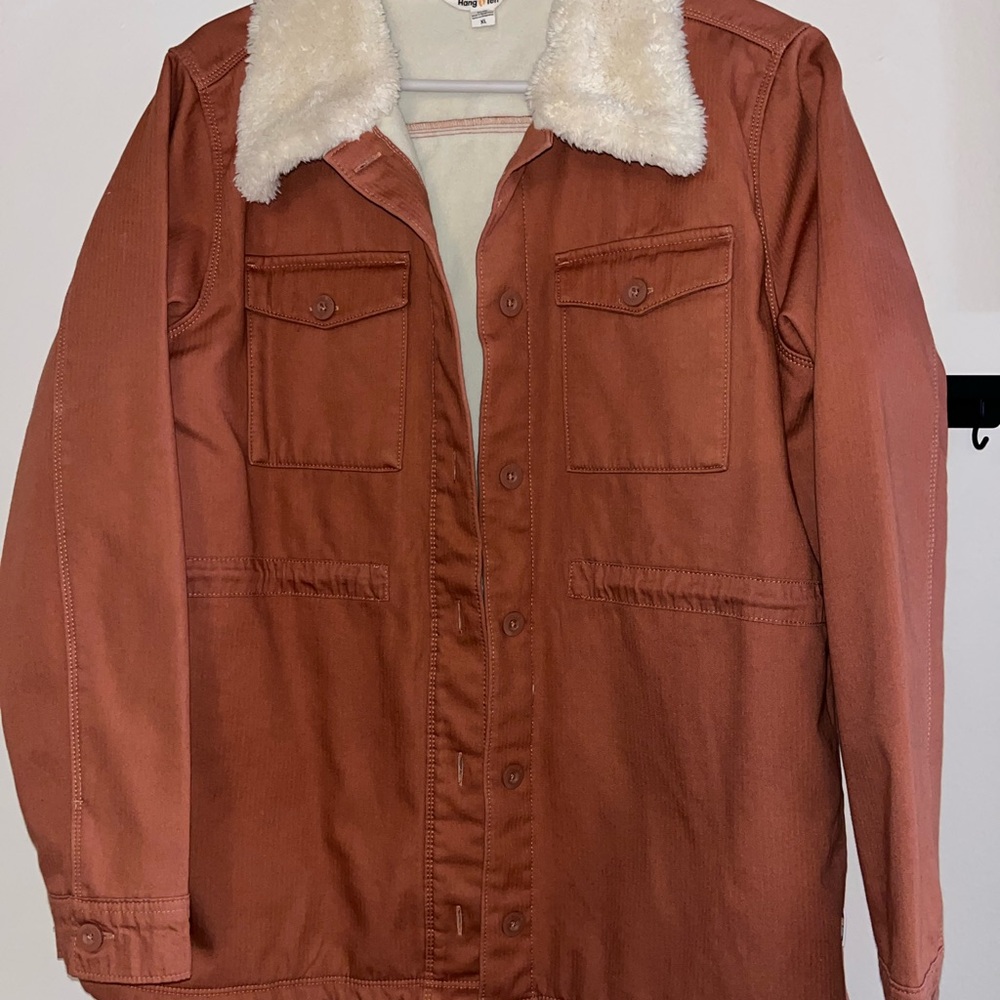 Hang Ten Rust Jacket with Cream Collar